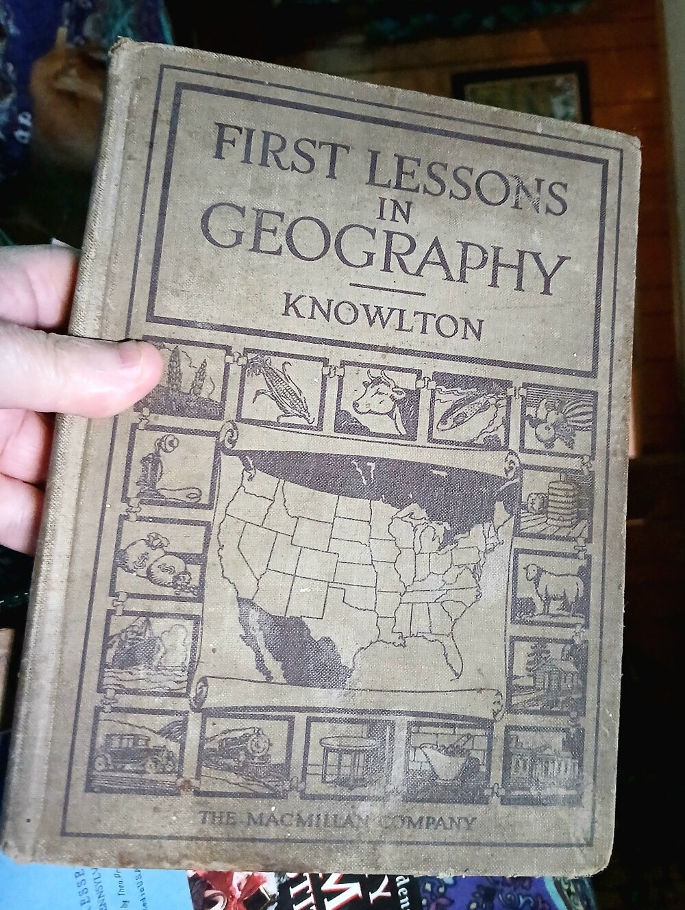 1924 First Lessons In Geography Book